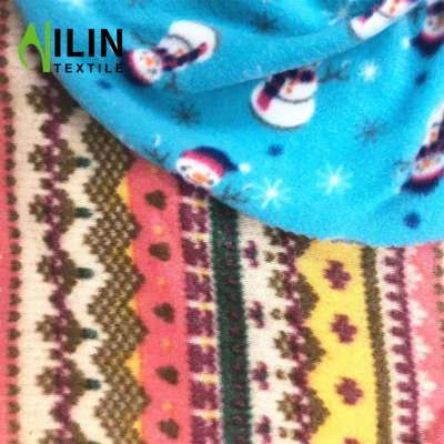 Small batch customization micro polar fleece printed fleece fabric bed sheets fabric for clothes